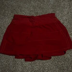 Red Lululemon skirt